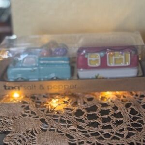 Truck and Trailer Easter Themed Salt & Pepper Shakers